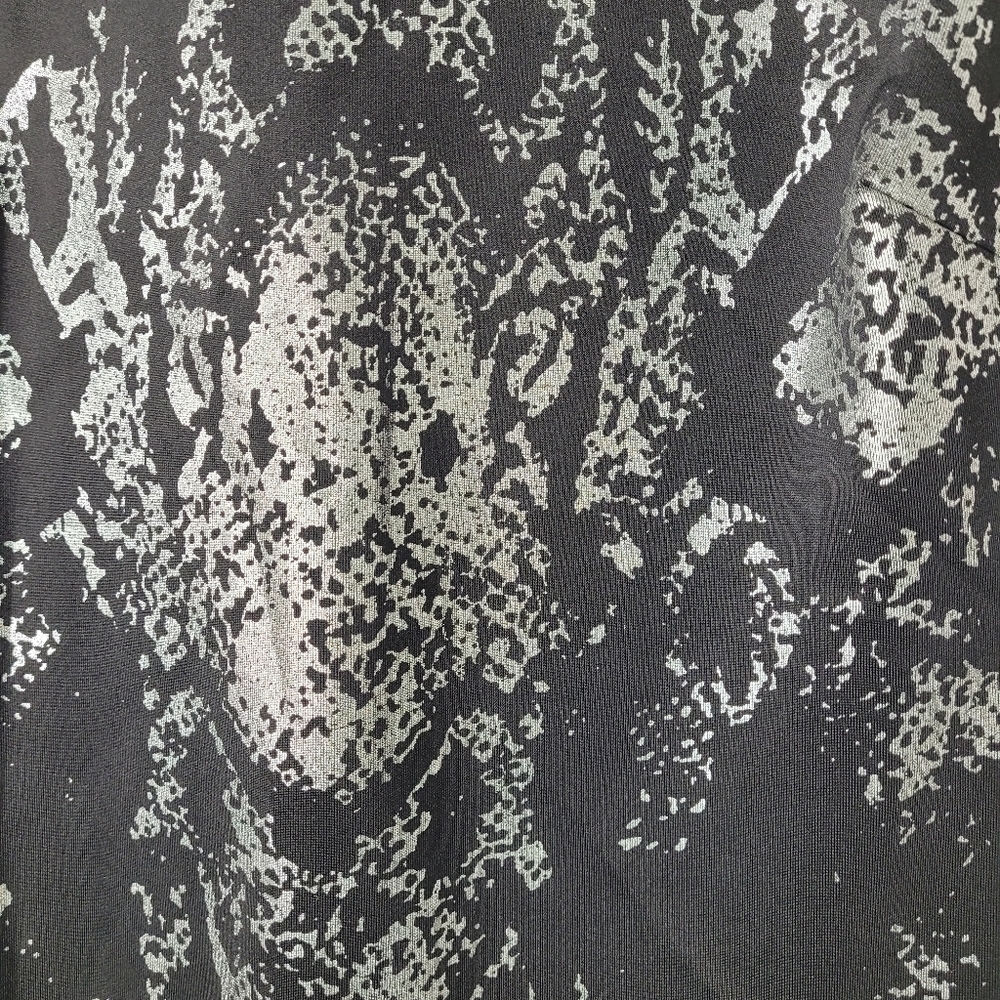 Carmen marc valvo black silver snake print dress Sz XS - Picture 4 of 6